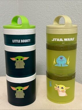 6 Piece Whiskware Stackable Snack Containers for Kids -Toddlers Stackable Cups